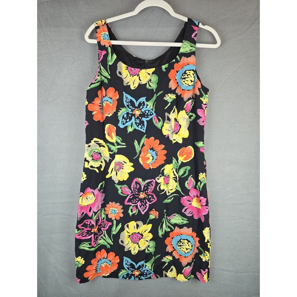 Rabbit Rabbit Rabbit Designs Sheath Dress Womens Sleeveless Floral Vibrant Color